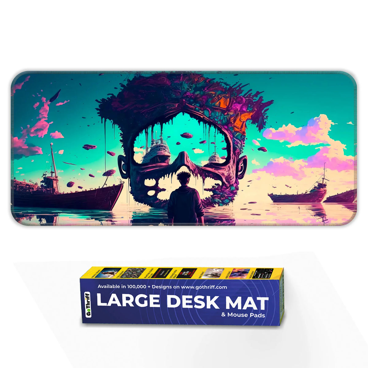 Dreamcore Shipwreck Skull Deskmat