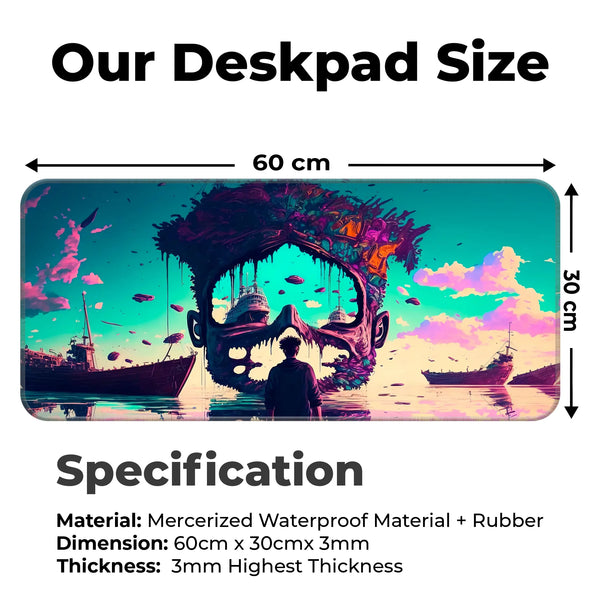 Dreamcore Shipwreck Skull Deskmat
