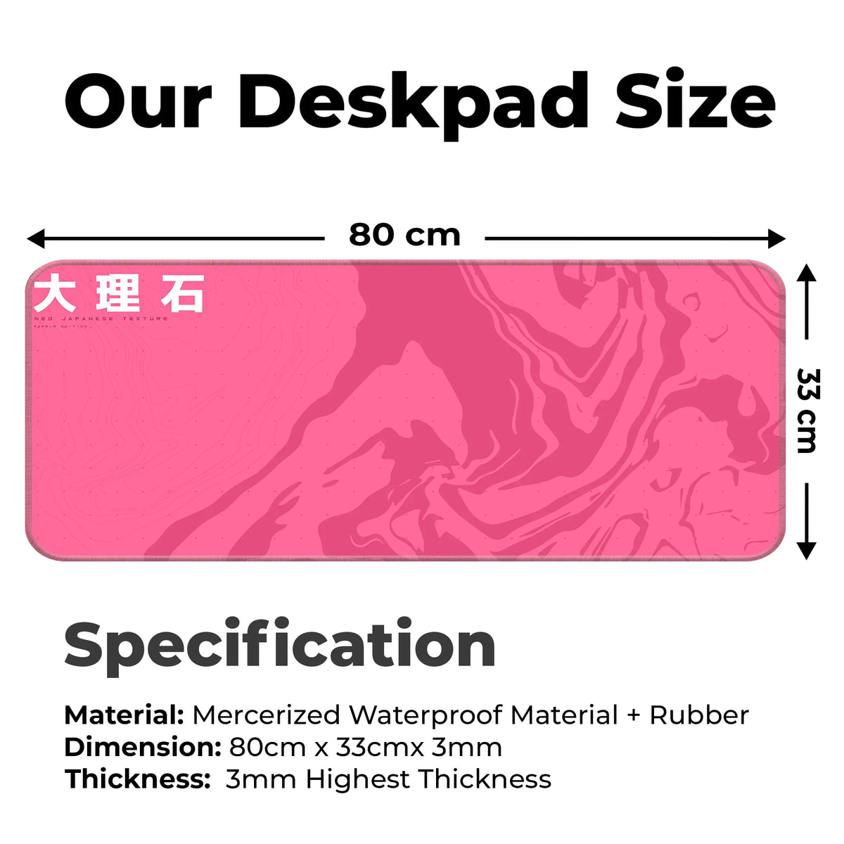 Neo Japanese Marble Texture Deskmat