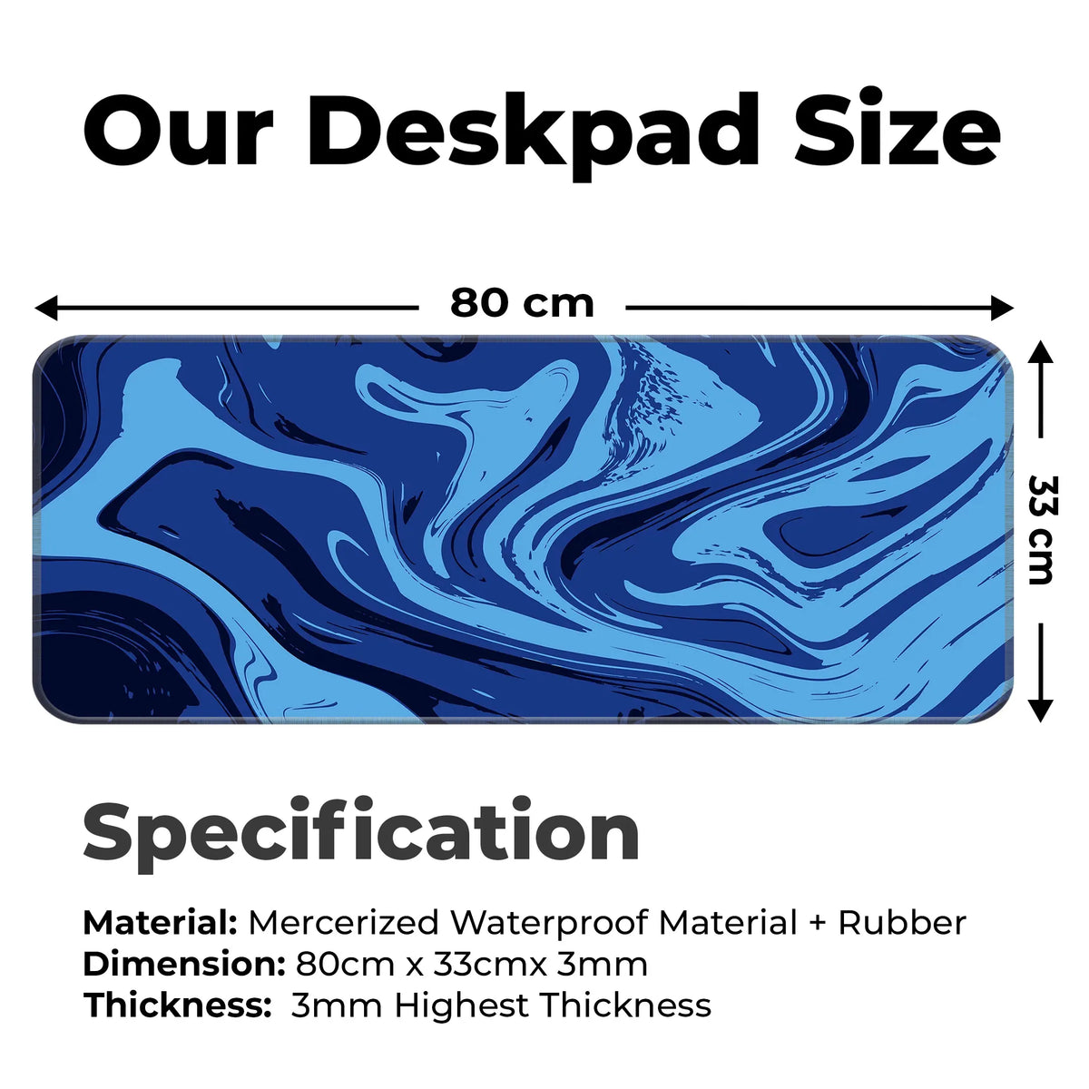 Midnight Ocean Swirl Deskmat
