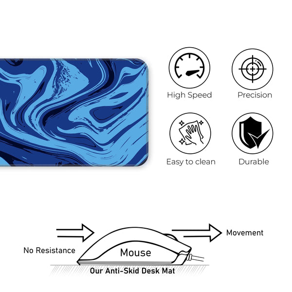 Midnight Ocean Swirl Deskmat