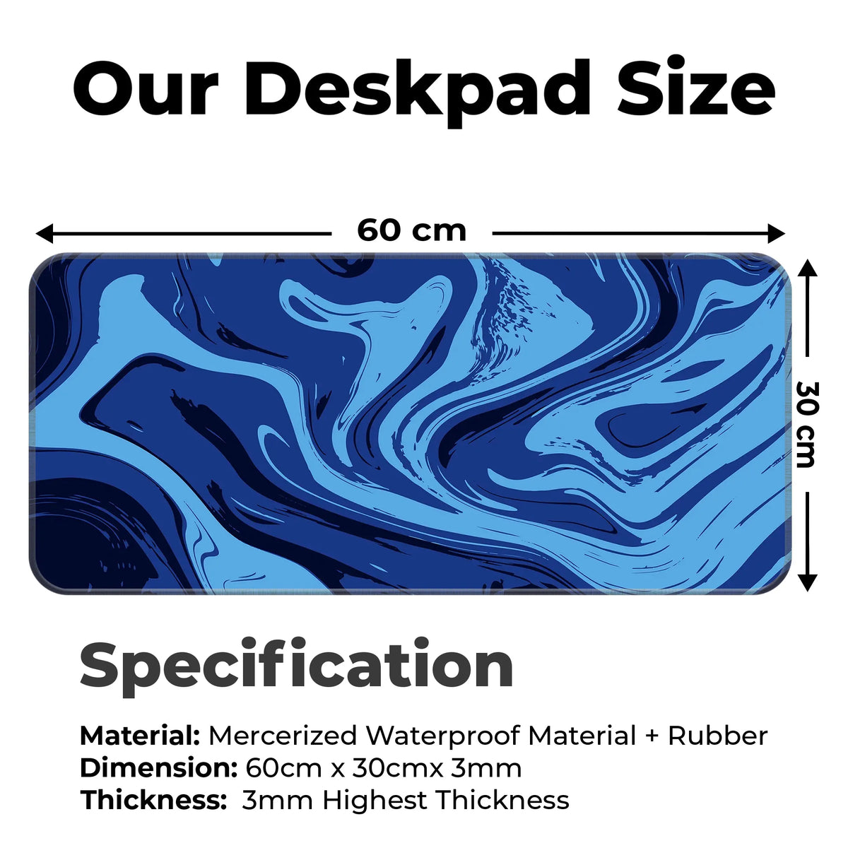Midnight Ocean Swirl Deskmat