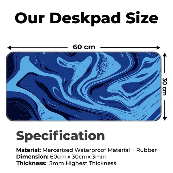 Midnight Ocean Swirl Deskmat