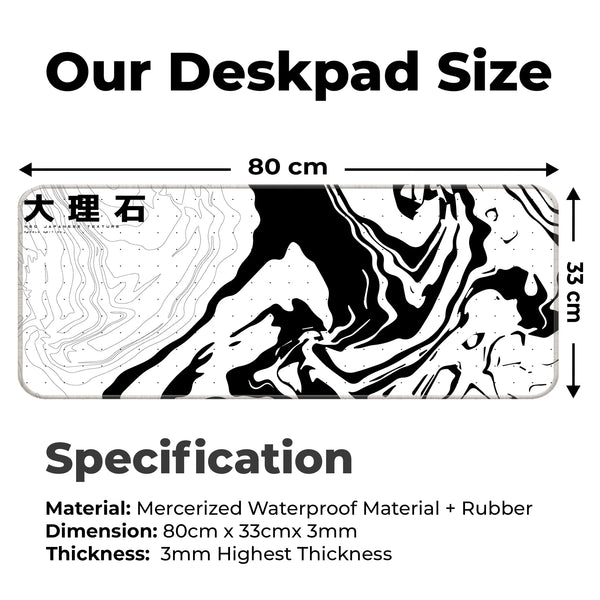 Neo Japanese Marble Texture Deskmat
