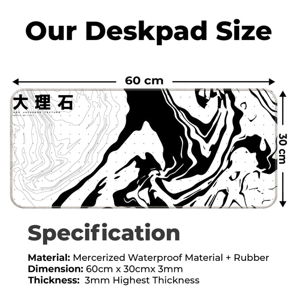 Neo Japanese Marble Texture Deskmat