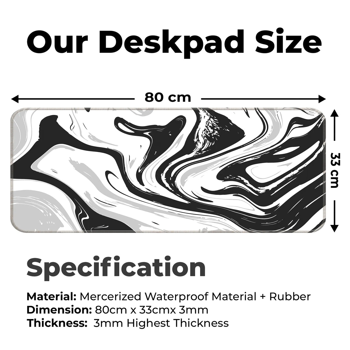Monochrome Flow Deskmat