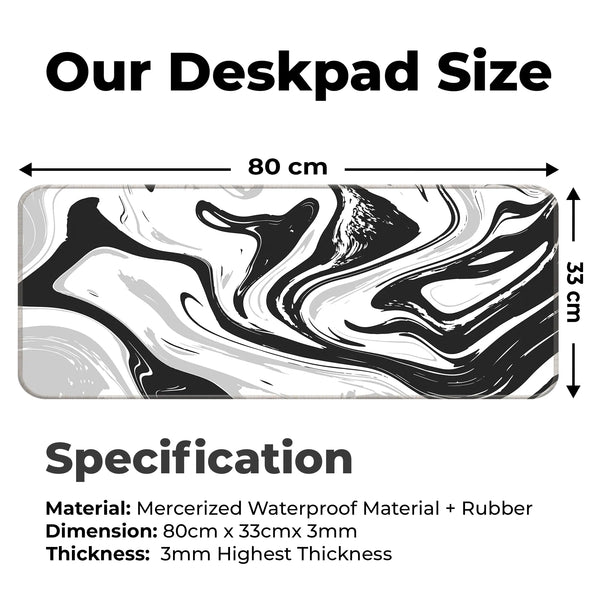 Monochrome Flow Deskmat