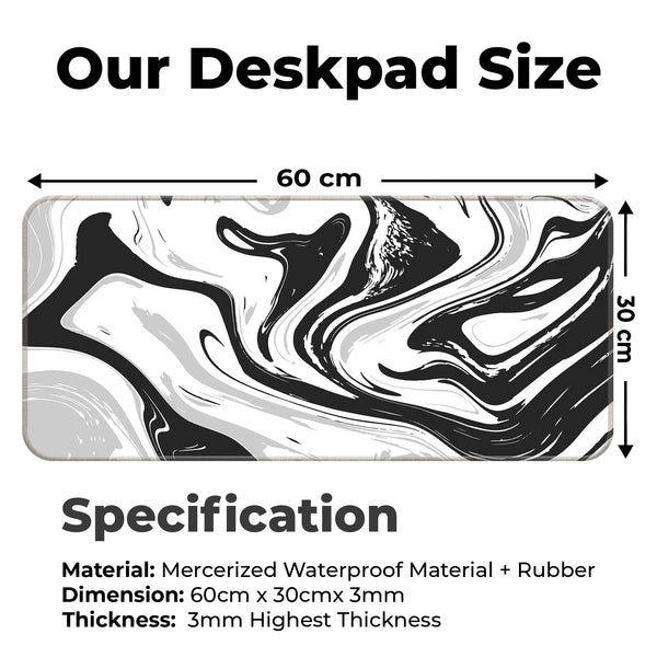 Monochrome Flow Deskmat