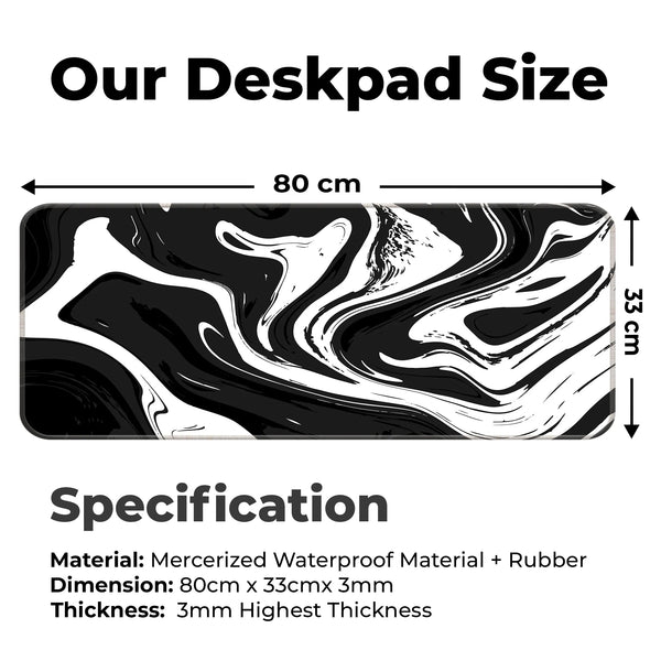 Monochrome Flow Deskmat