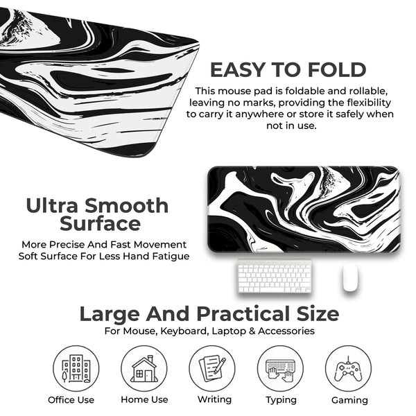 Monochrome Flow Deskmat