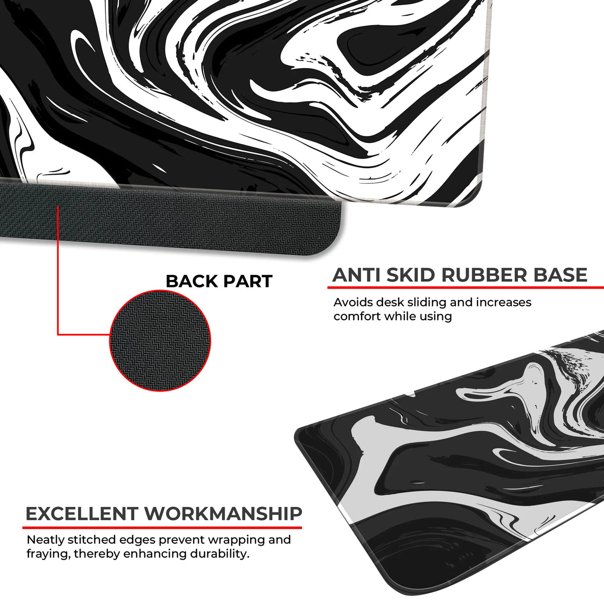 Monochrome Flow Deskmat