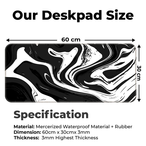 Monochrome Flow Deskmat