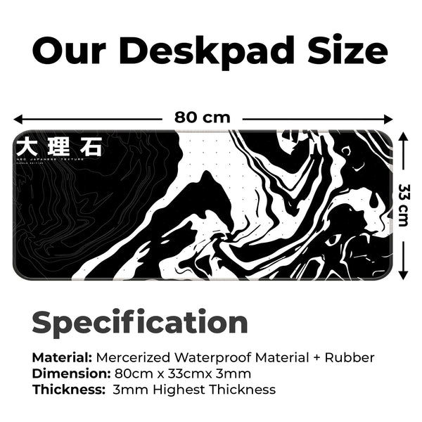 Neo Japanese Black & White Deskmat