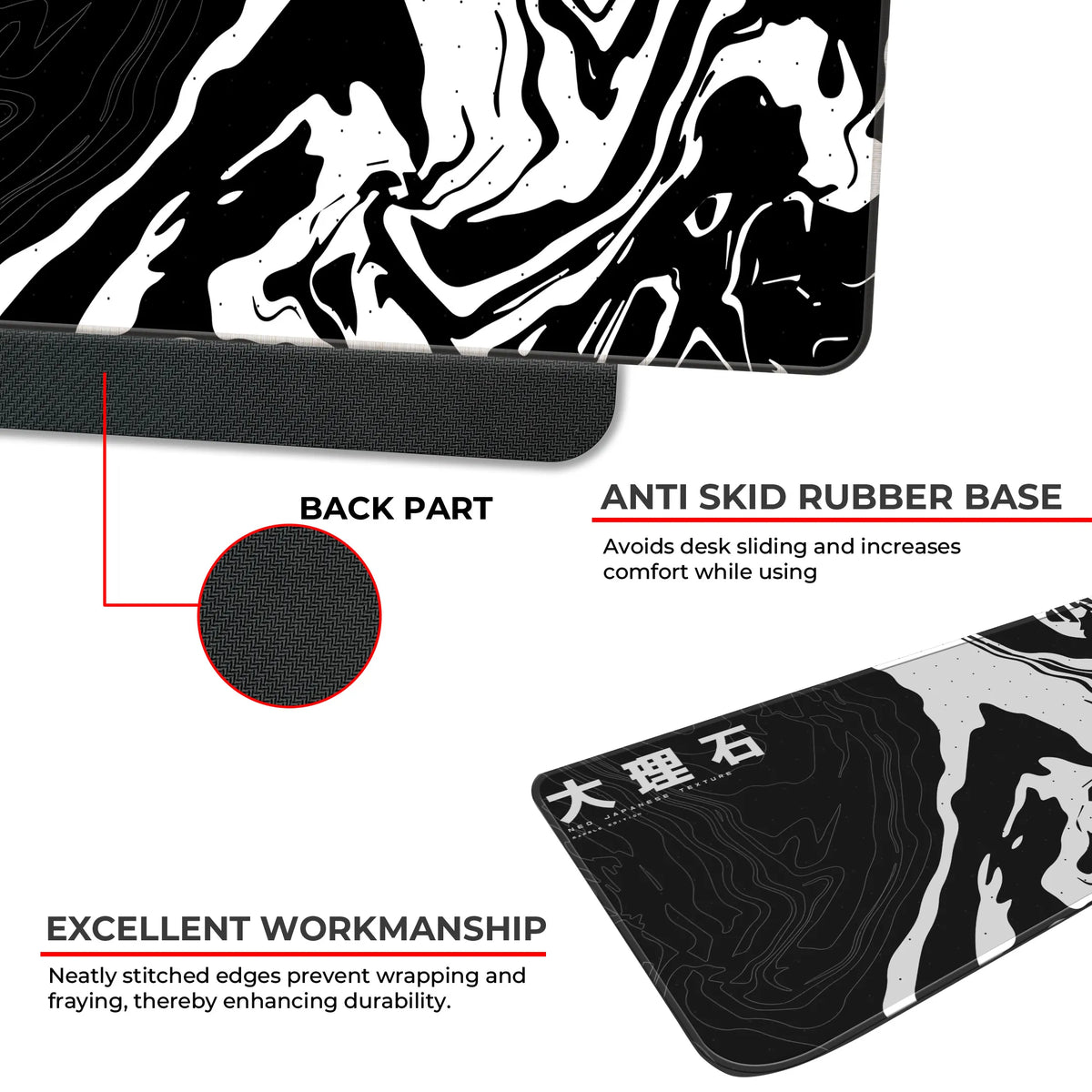 Neo Japanese Black & White Deskmat