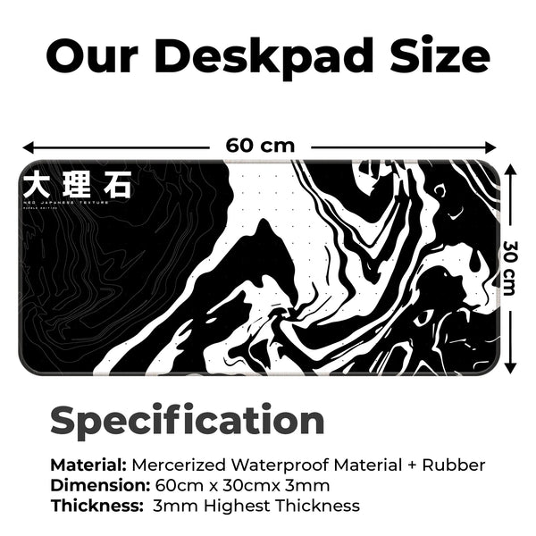 Neo Japanese Black & White Deskmat