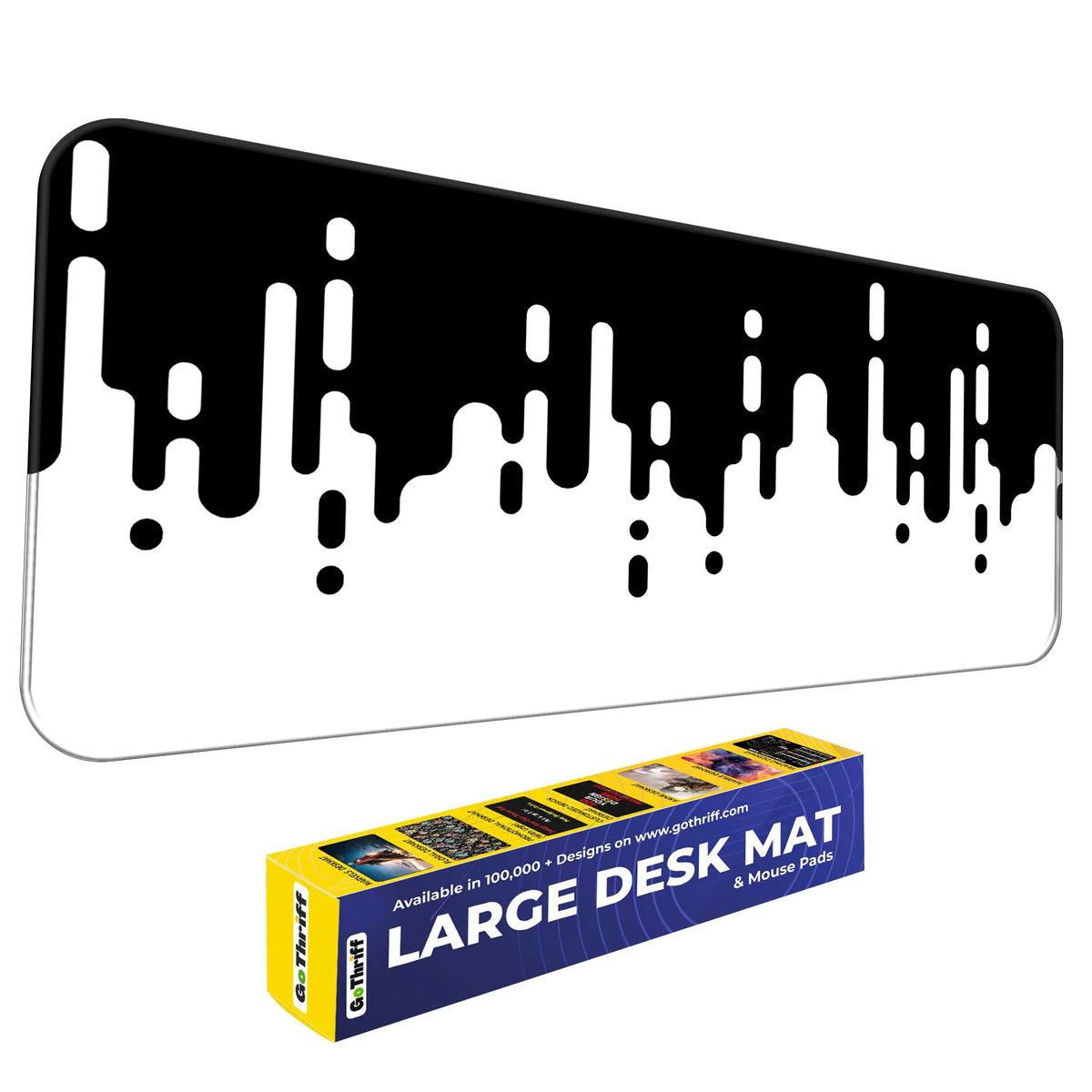 Monochrome Drip Deskmat