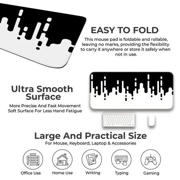 Monochrome Drip Deskmat