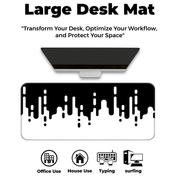 Monochrome Drip Deskmat