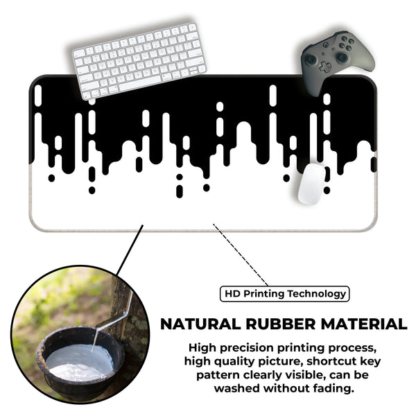 Monochrome Drip Deskmat