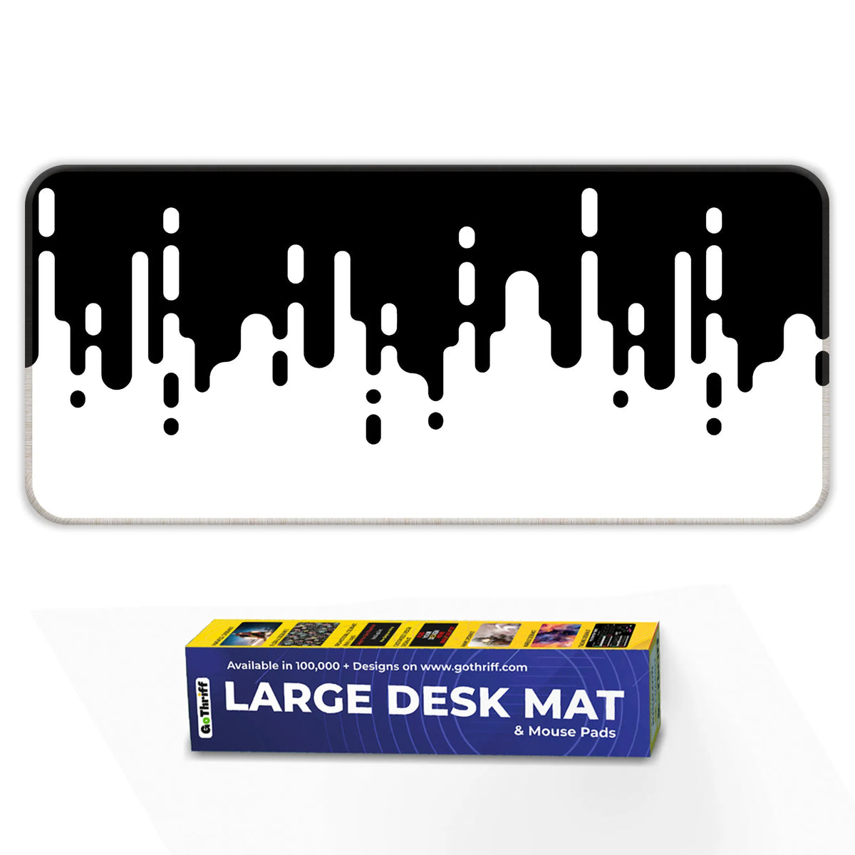 Monochrome Drip Deskmat
