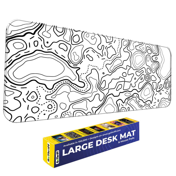 Abstract Terrain Line Art Deskmat