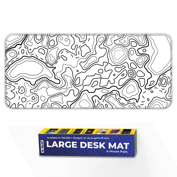 Abstract Terrain Line Art Deskmat