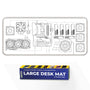 PC Build Blueprint Technical Gaming Setup Deskmat