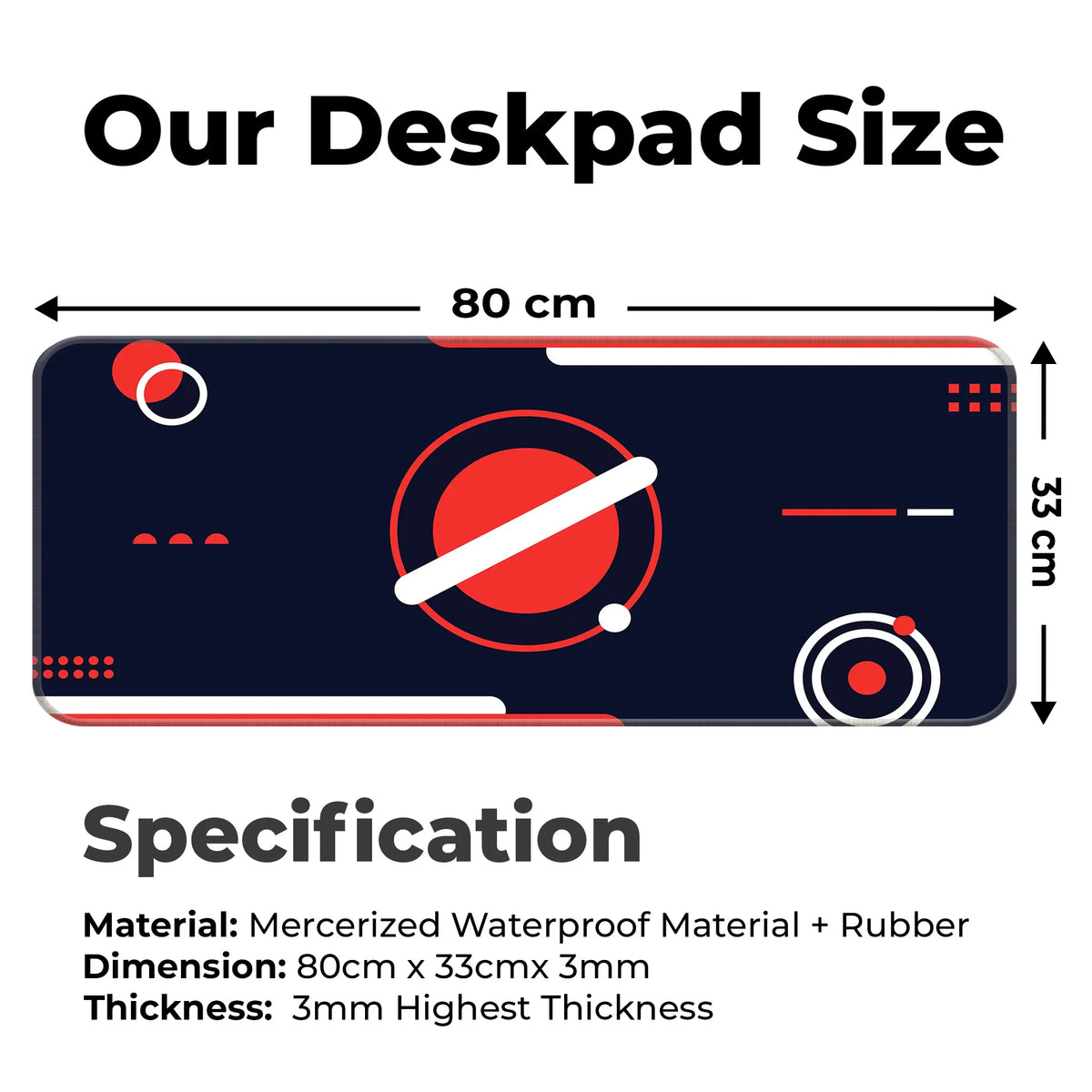 Red Orbit Geometric Deskmat