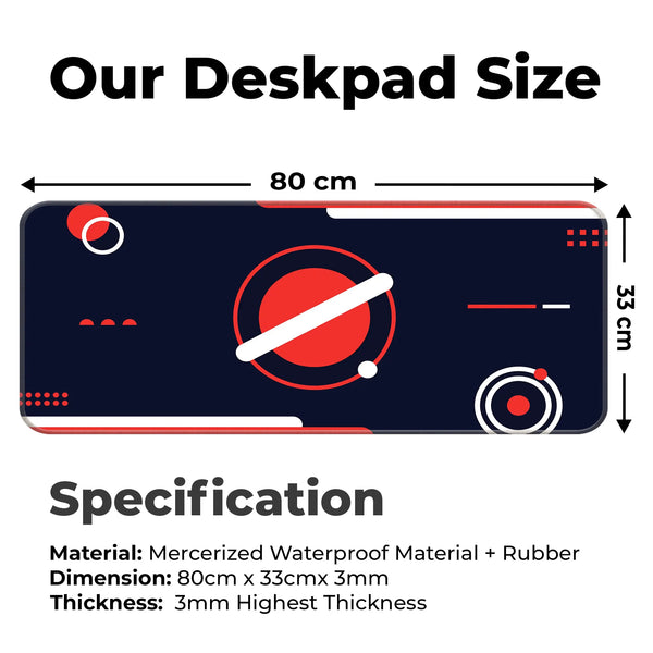 Red Orbit Geometric Deskmat