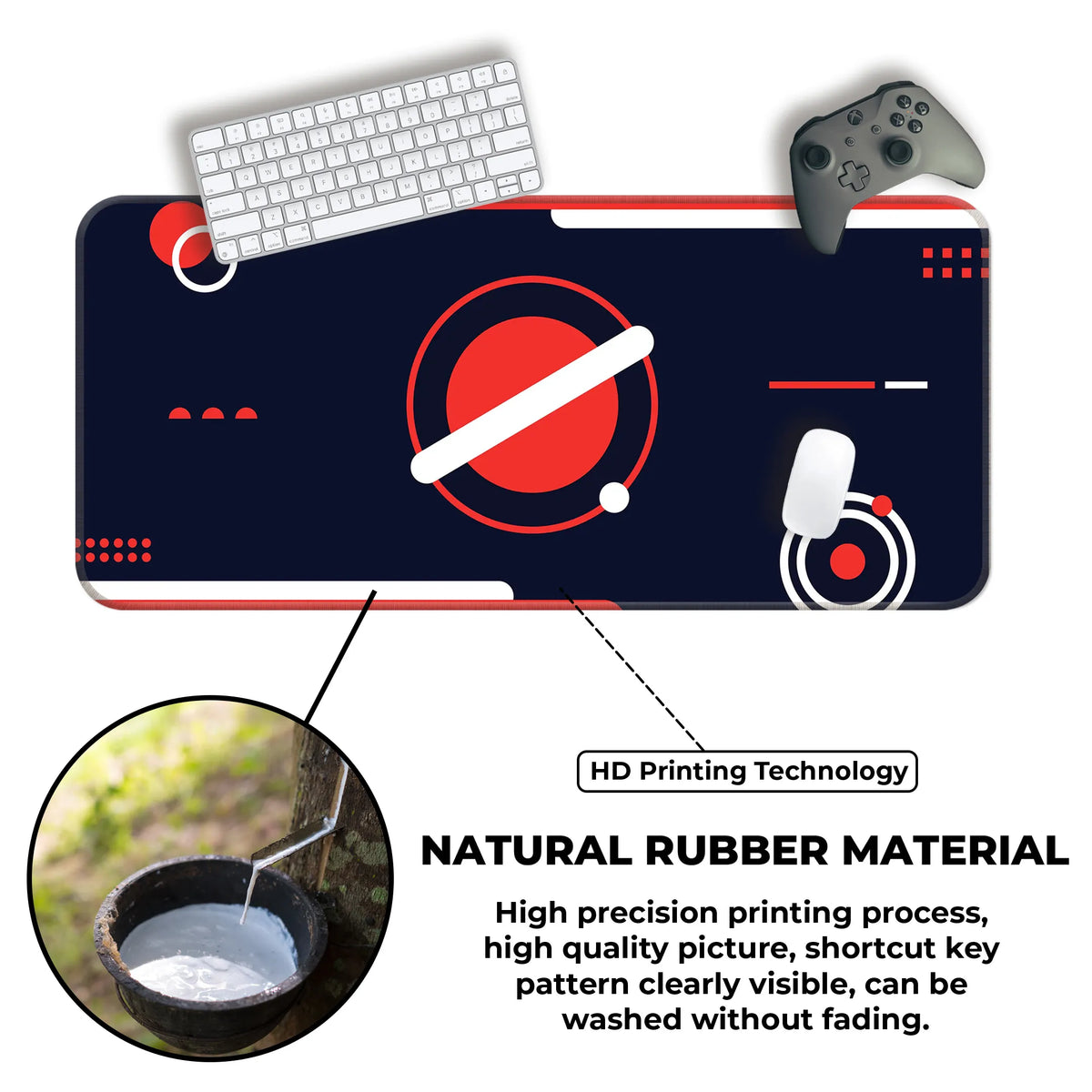 Red Orbit Geometric Deskmat