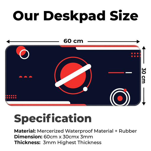 Red Orbit Geometric Deskmat
