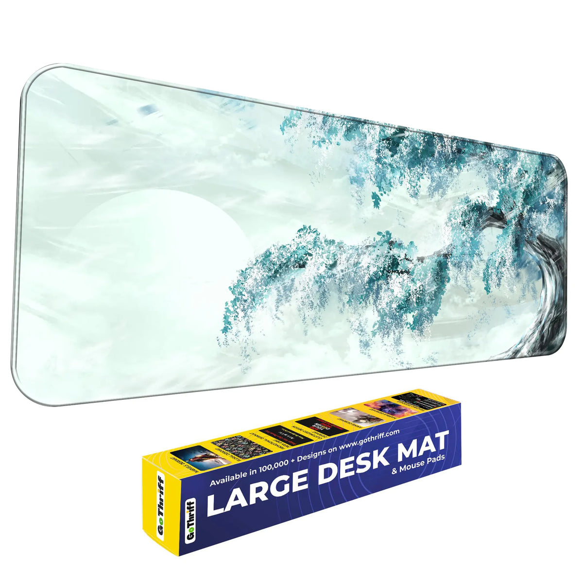 Watercolor Tree & Moon Deskmat