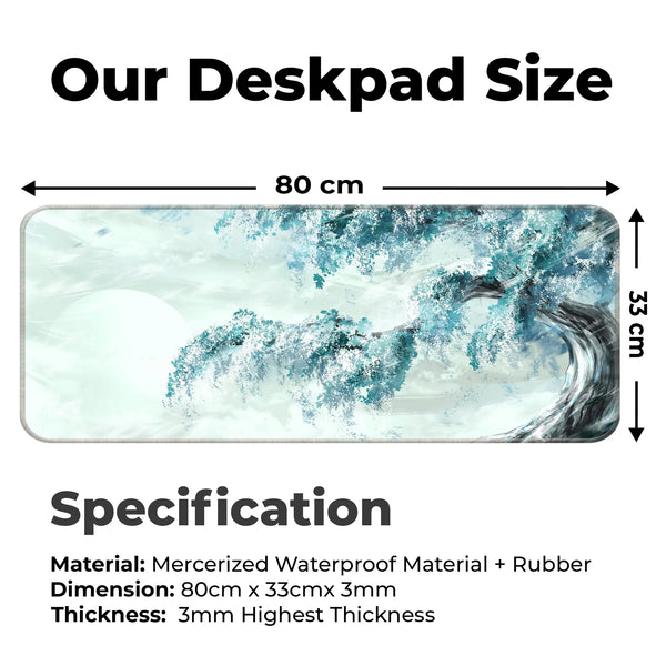Watercolor Tree & Moon Deskmat