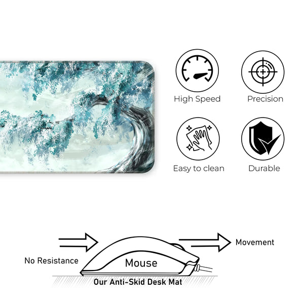 Watercolor Tree & Moon Deskmat