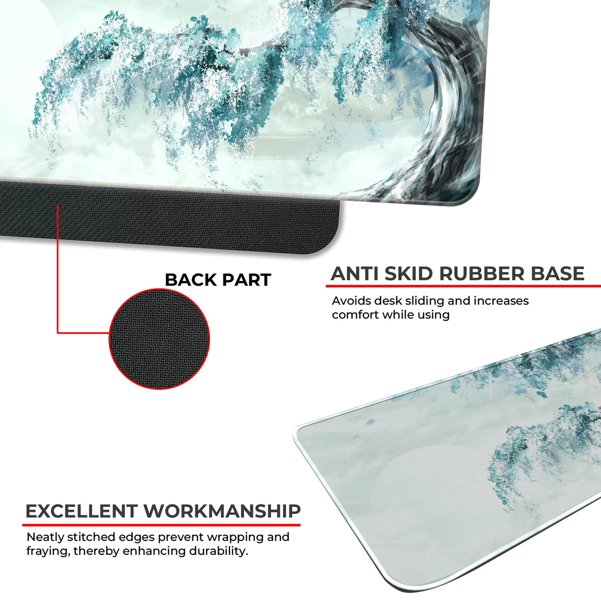 Watercolor Tree & Moon Deskmat