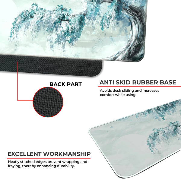 Watercolor Tree & Moon Deskmat