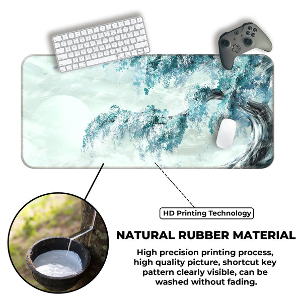 Watercolor Tree & Moon Deskmat