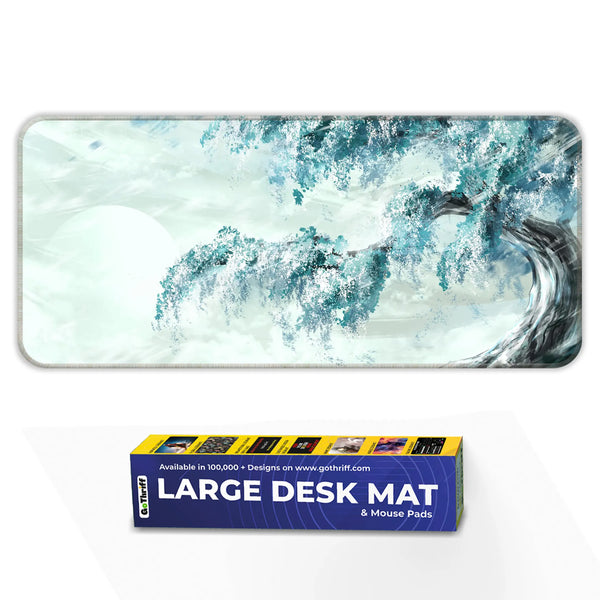 Watercolor Tree & Moon Deskmat