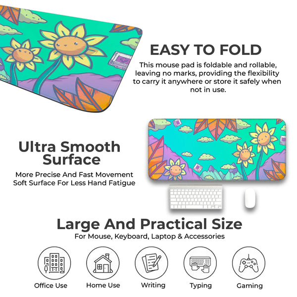 Kawaii Sunflower Deskmat