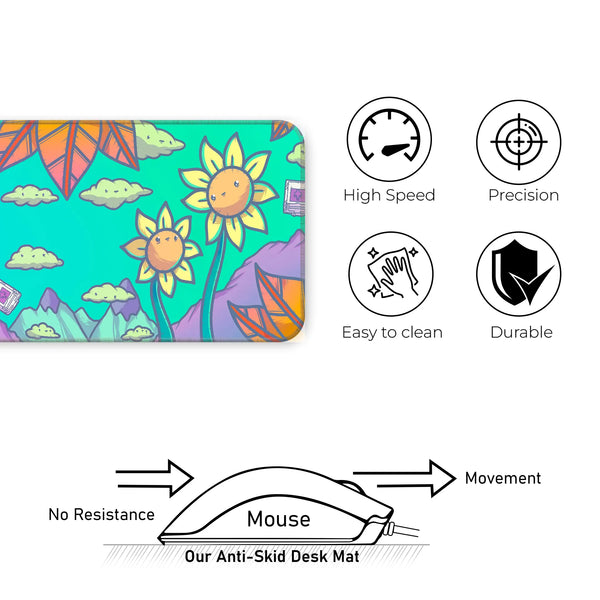 Kawaii Sunflower Deskmat