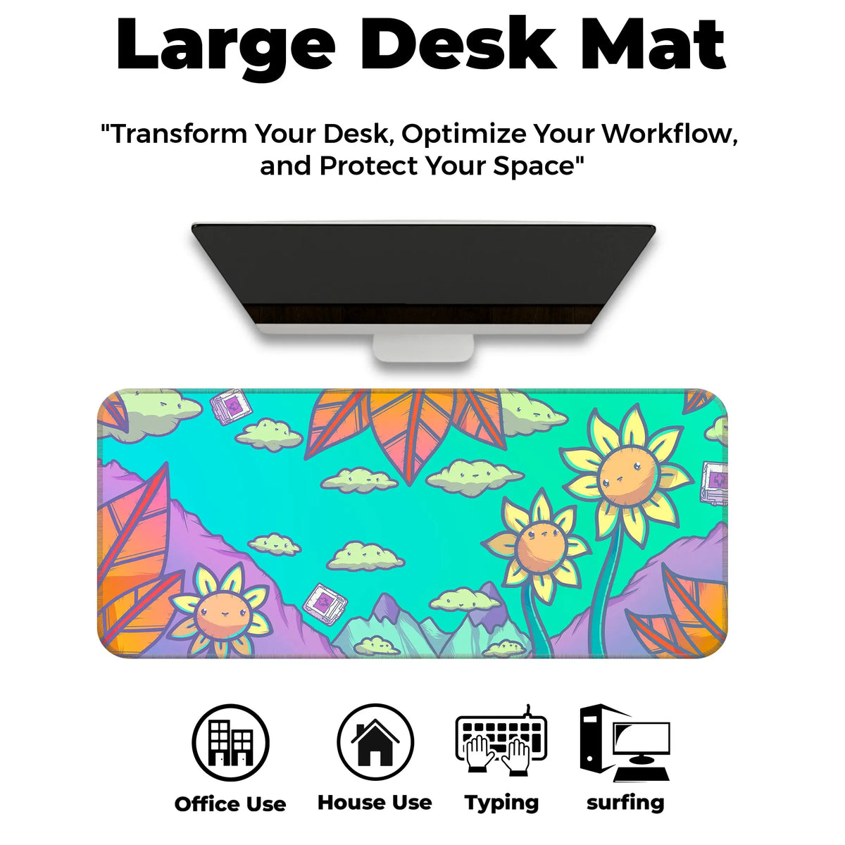 Kawaii Sunflower Deskmat