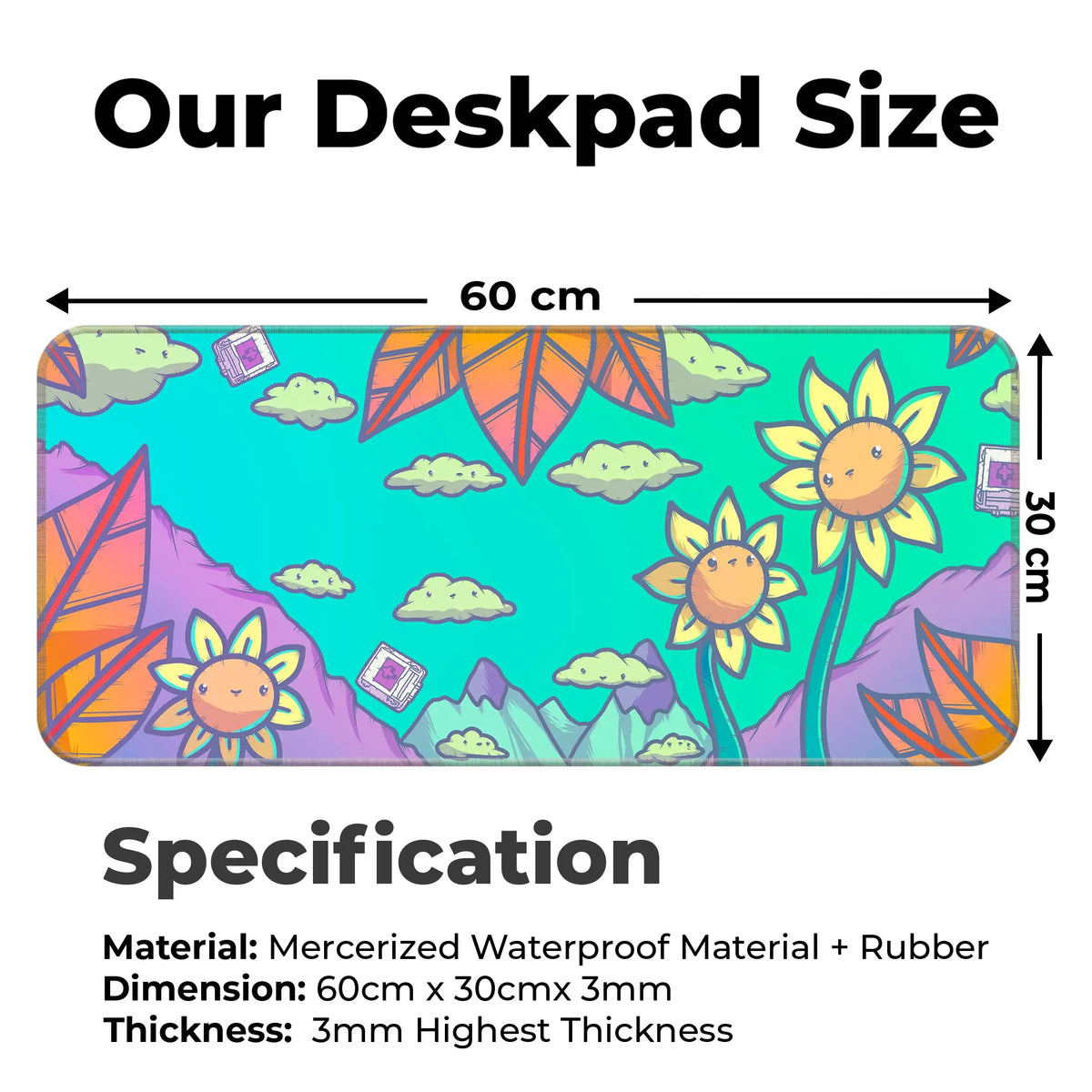 Kawaii Sunflower Deskmat