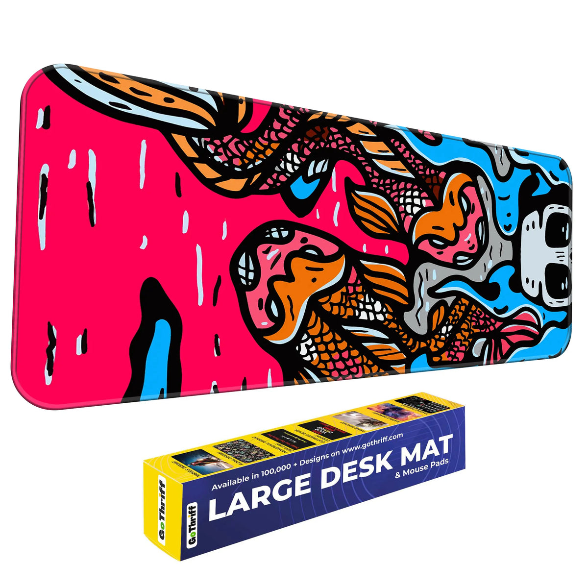 Samurai Koi & Skull Art Deskmat