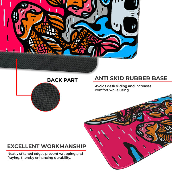 Samurai Koi & Skull Art Deskmat