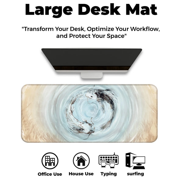 Zen Yin Yang Koi Fish Deskmat