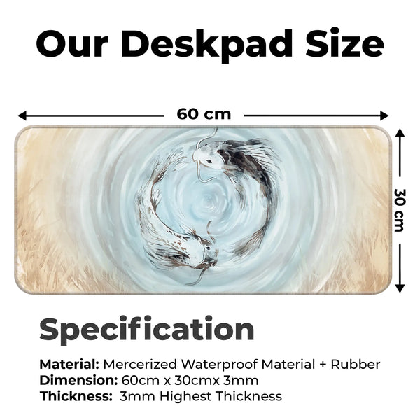 Zen Yin Yang Koi Fish Deskmat