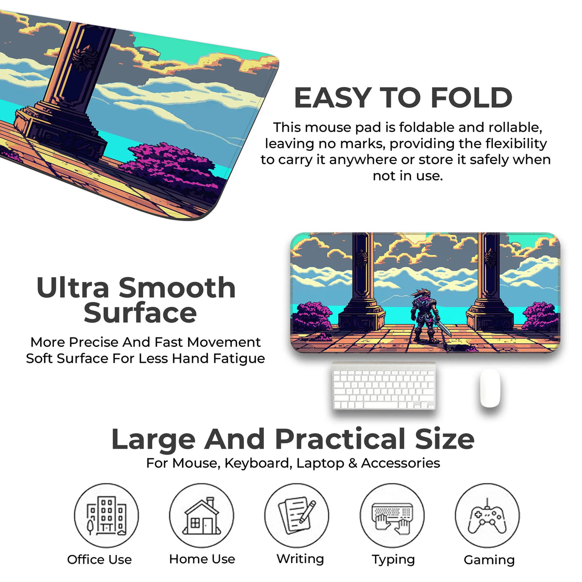 Pixel Art Cat Deskmat