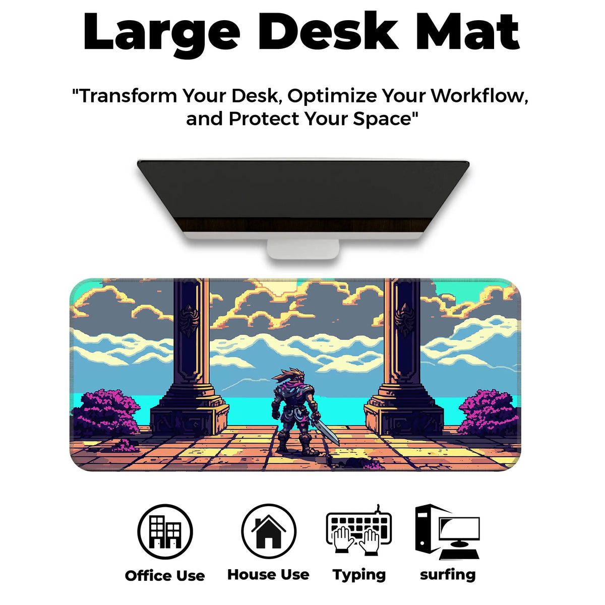 Pixel Art Cat Deskmat