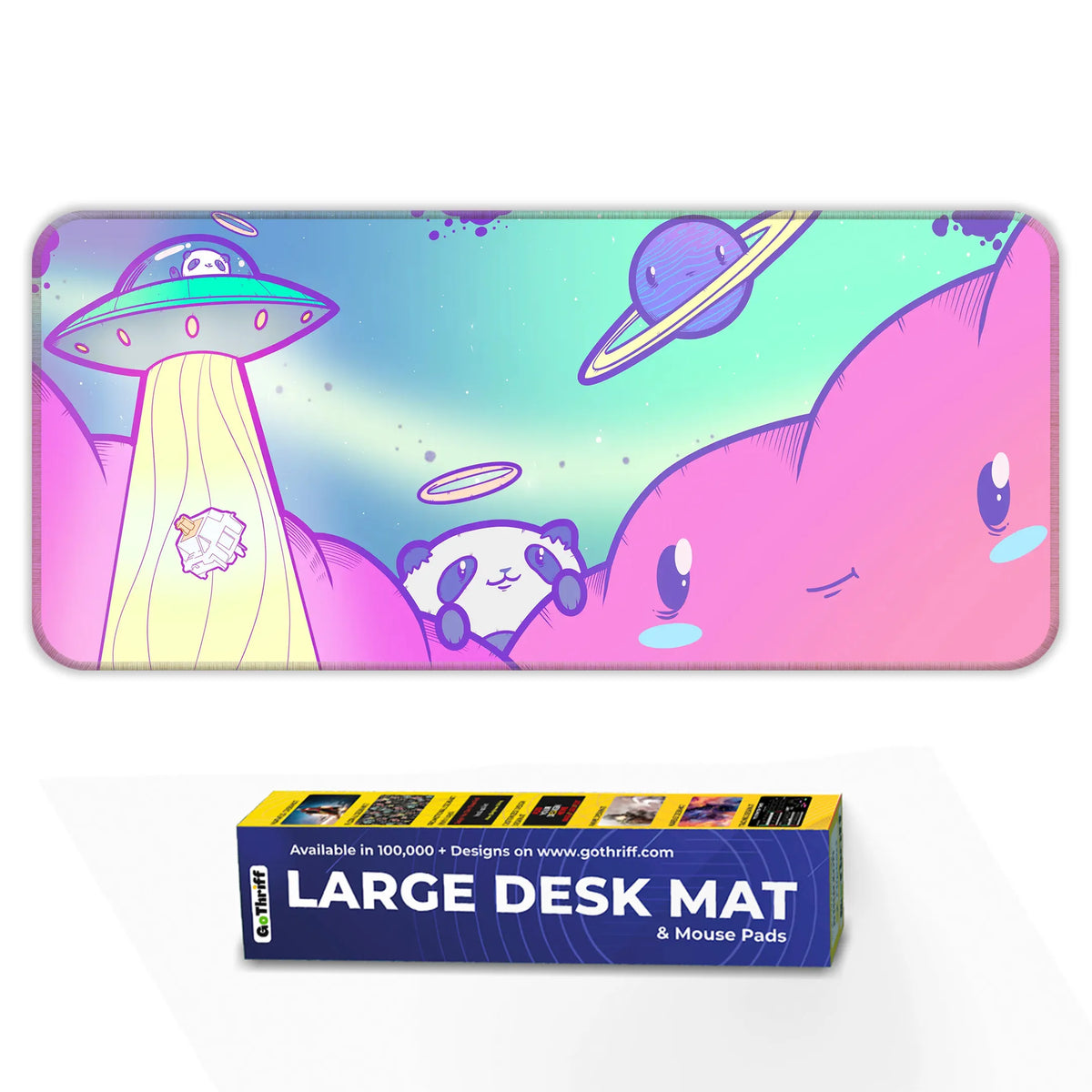 Kawaii Space Panda Deskmat
