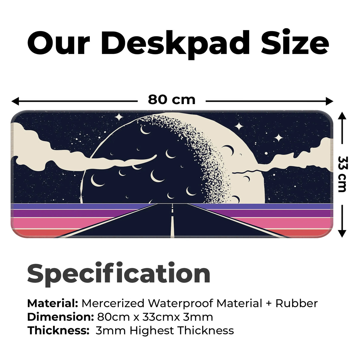 Retro Moon Road Deskmat